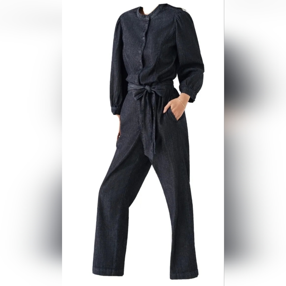 New Faherty Charlotte Denim Jumpsuit